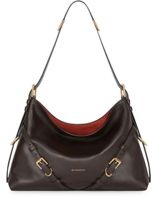 Givenchy Black Voyou Medium Shiny Leather Bag