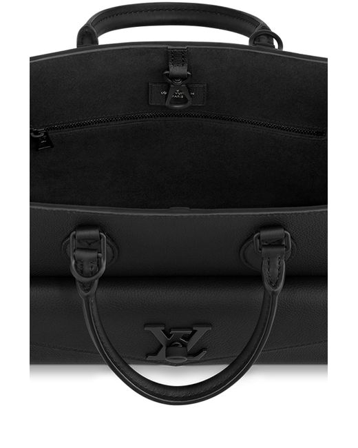 Louis Vuitton Black Leather Lock Me Tote MM QJBELQ1LKA002