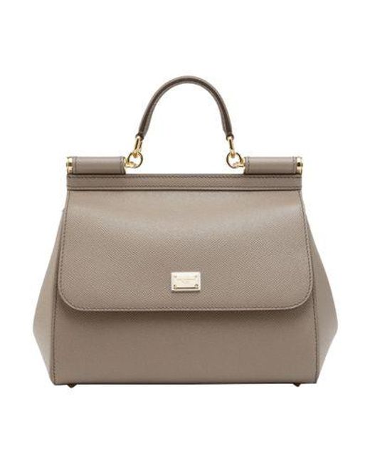 Dolce & Gabbana Gray Medium Sicily Handbag