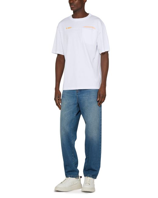 T-shirt à poches Fantome Lettering K-Way pour homme en coloris White