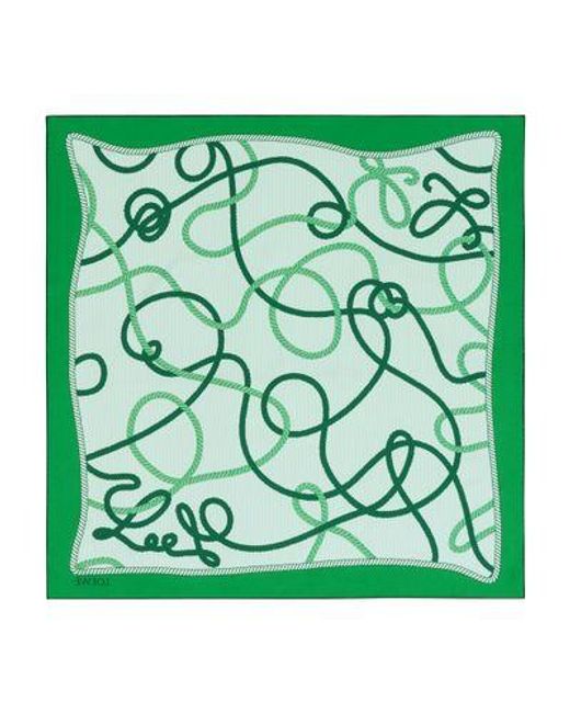 Loewe Green Printed Scarf
