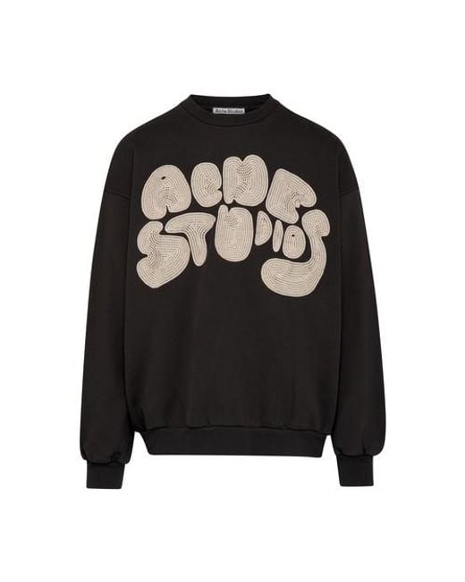 Acne Sweatshirt Fyre Bubble mit Logo in Black für Herren