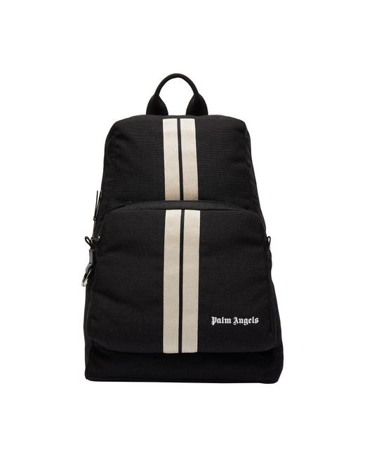 Palm Angels Black Classic Track Backpack for men