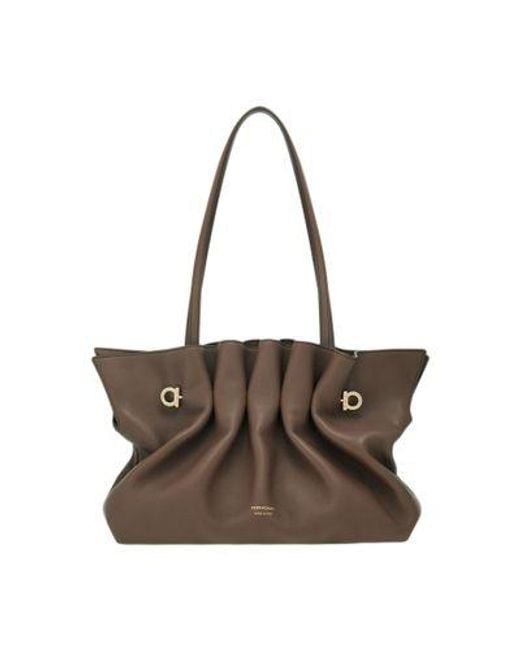 Ferragamo Brown Soft-Bag (S)