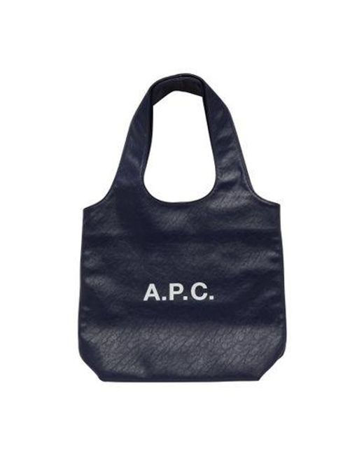 A.P.C. Blue Ninon Small Tote Bag