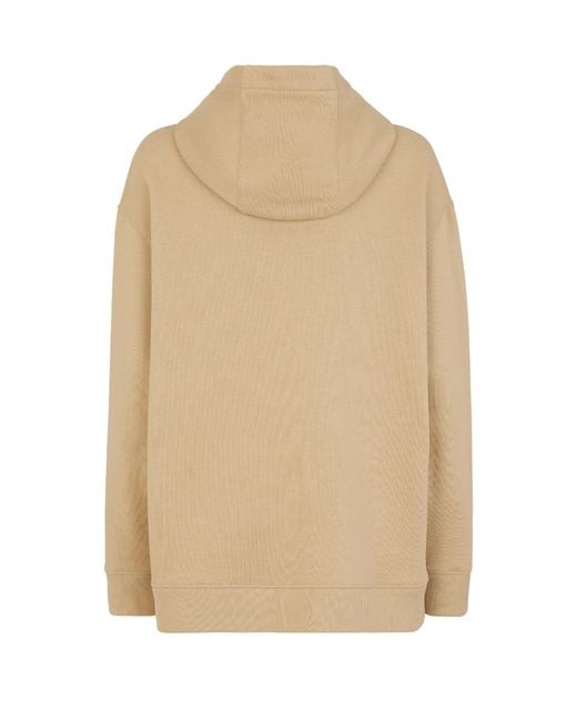 Fendi Natural Oversize-Sweatshirt mit Kapuze