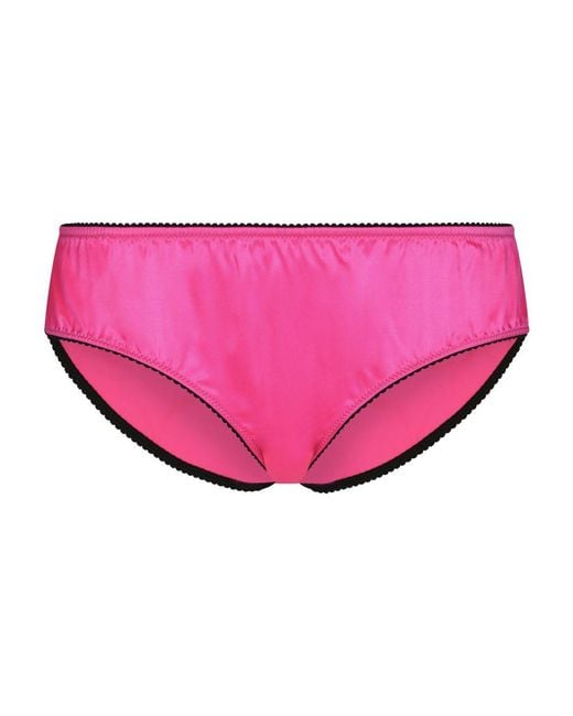 Dolce & Gabbana Pink Satin Panties