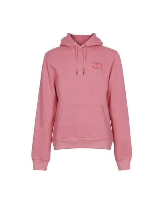 Dior Christian Rose Pink 'cd Icon' Hoodie for men
