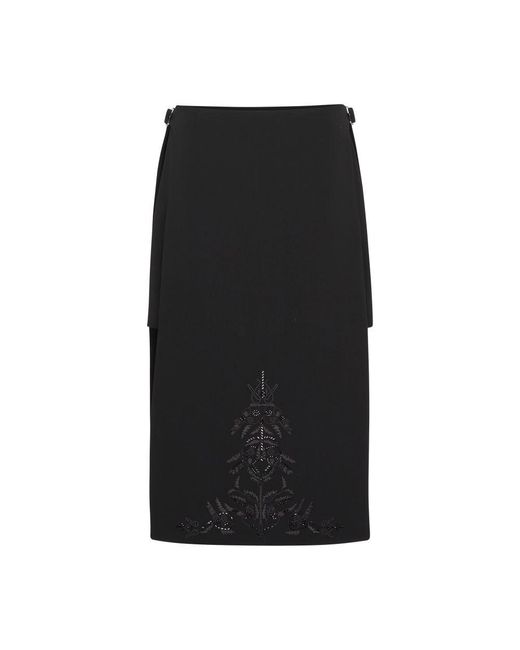 Max Mara Black Ondina Wool Skirt