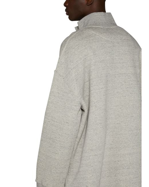 Loewe Gray High Neck Sweatshirt for men