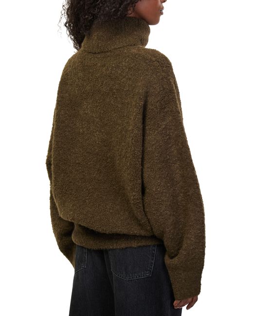 Totême  Brown Bouclé-Pullover Mit Rollkragen