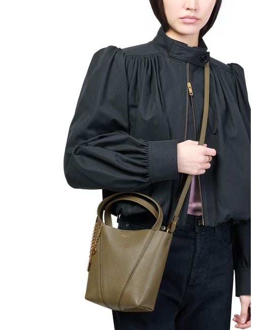 Chloé Green Small Chloé Spin Tote Bag