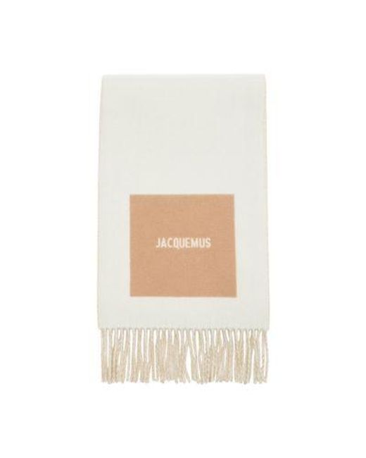 L'Écharpe Rond Carré Jacquemus en coloris White