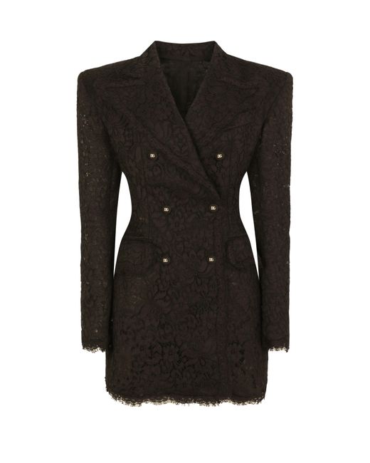 Dolce & Gabbana Black Cordonetto Lace Jacket
