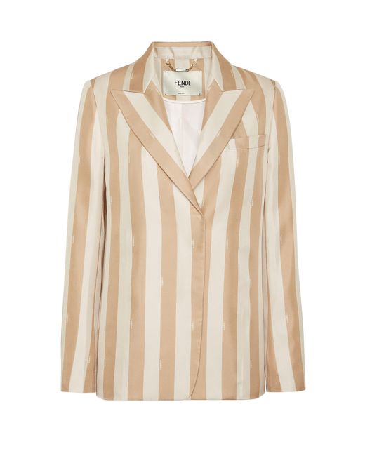 Fendi Natural Tailored Deconstructed Jacket