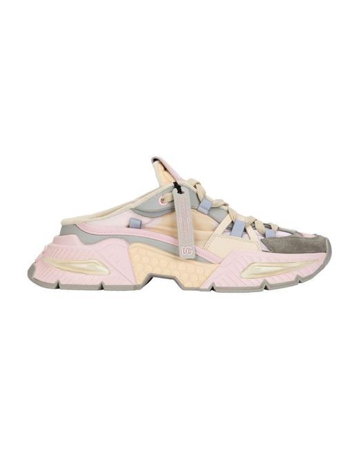 Dolce & Gabbana Pink Airmaster Mule Sneakers