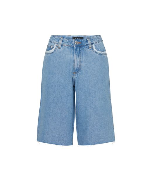 A.P.C. Blue Beverly Denim Shorts