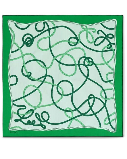 Loewe Green Printed Scarf