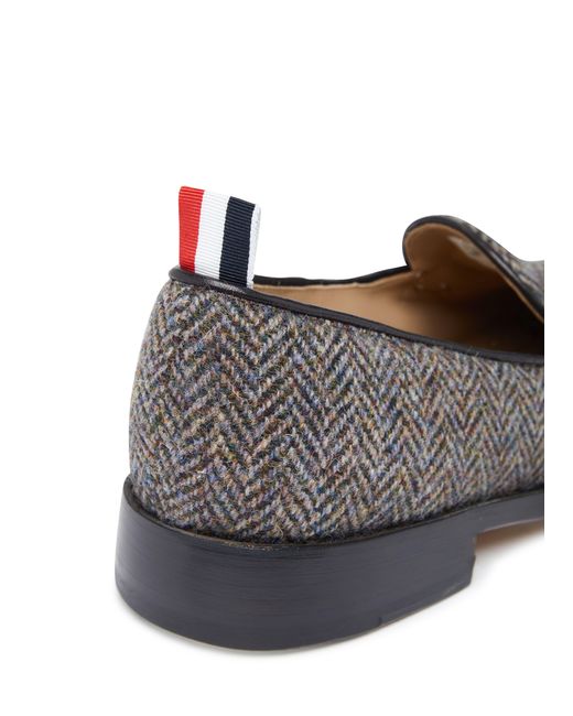 Thom Browne Gray Varsity Penny Loafers for men