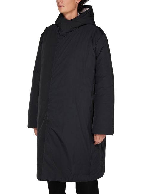 Thom Browne Black Long Hooded Puffer Jacket for men