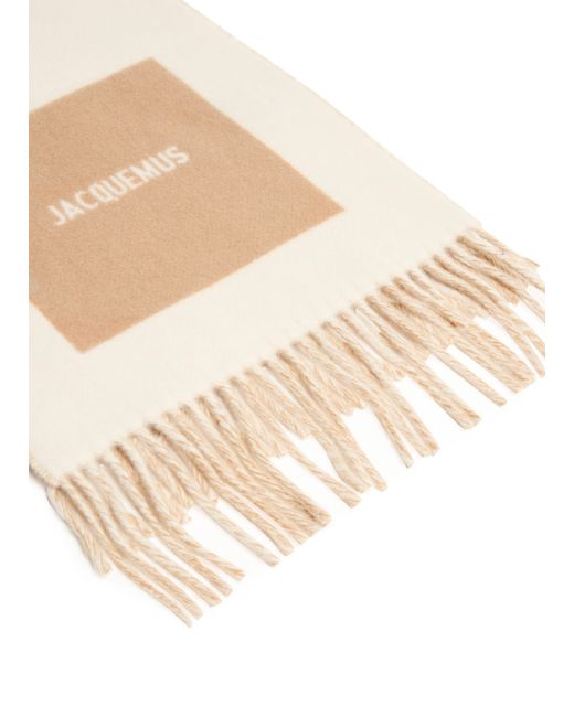 L'Écharpe Rond Carré Jacquemus en coloris White