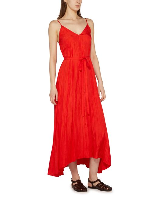 Joseph Red Daniele Silk Maxi Dress