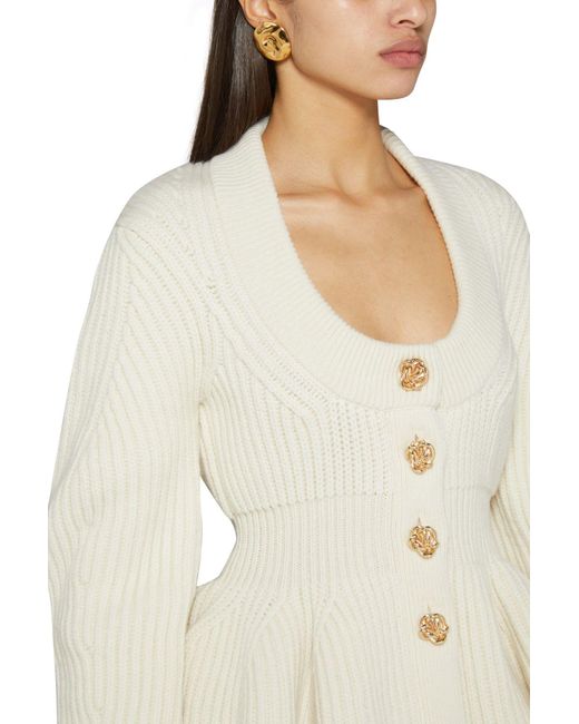 Alexander mcqueen peplum clearance cardigan