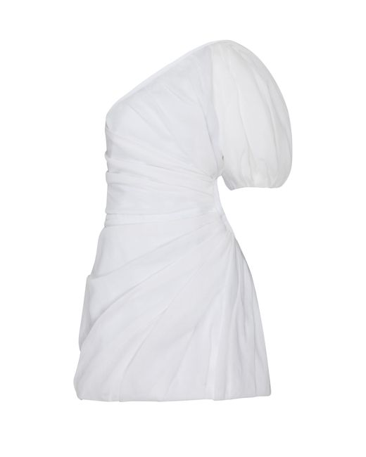 Robe mini asymétrique Chloé en coloris White