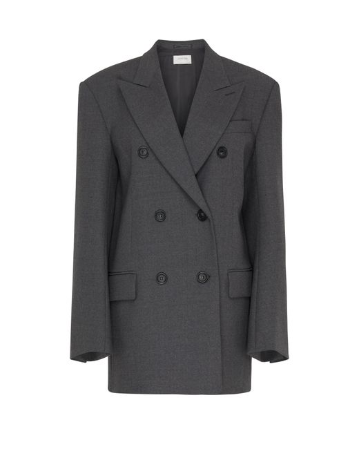 Sportmax Gray Fabia 6 Button Double Breasted Jacket