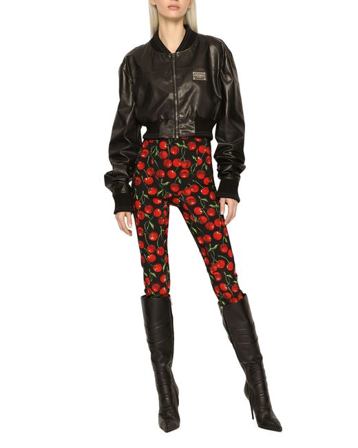 Dolce & Gabbana Red Marquisette Shaper Pants