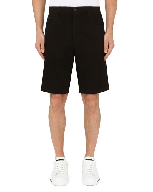 Dolce & Gabbana Black Stretch Denim Shorts for men
