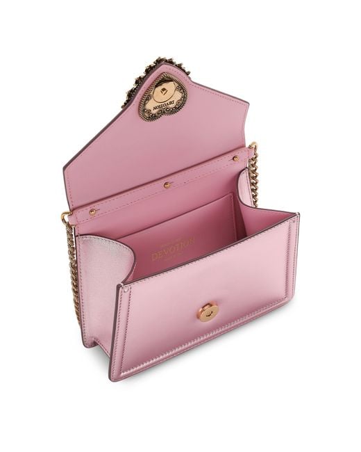 Petit sac à main Devotion à poignée Dolce & Gabbana en coloris Pink