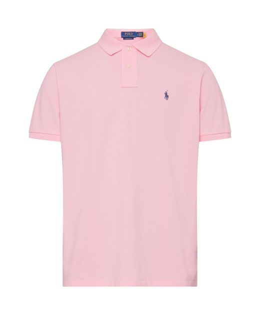 Polo Ralph Lauren Poloshirt mit körperbetontm Schnitt aus Piqué in Pink für Herren