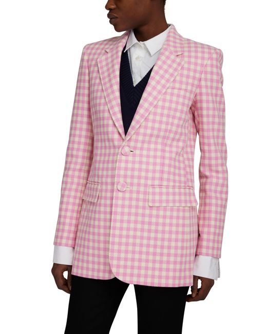 AMI Pink Classic Jacket Two Buttons