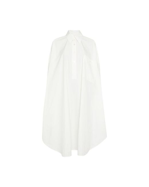 Bottega Veneta White Compact Cotton Dress