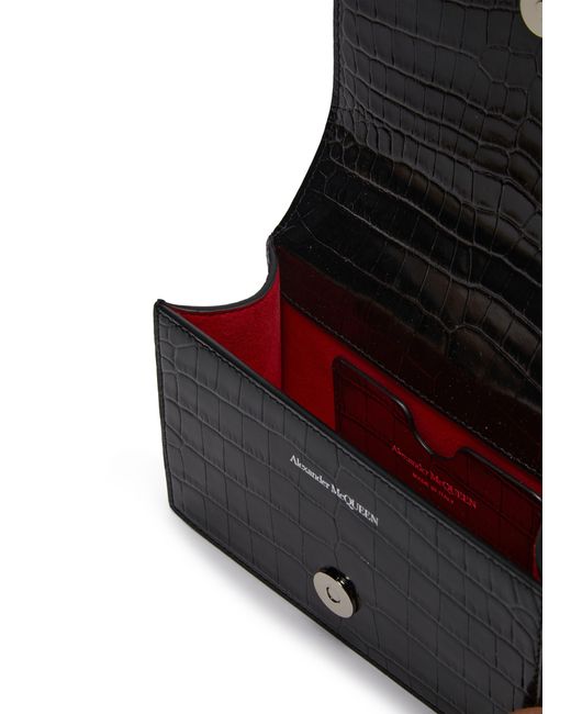Alexander McQueen Black Mini-Tasche Jewelled Satchel