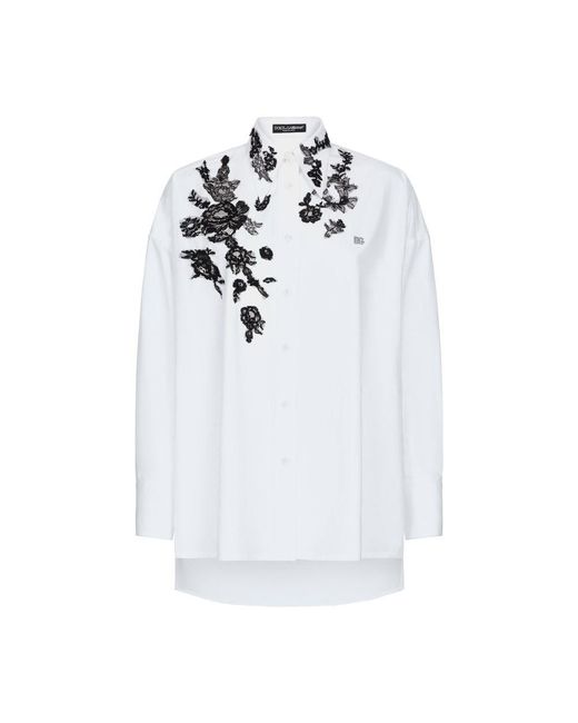 Dolce & Gabbana White Oversize Cotton Shirt