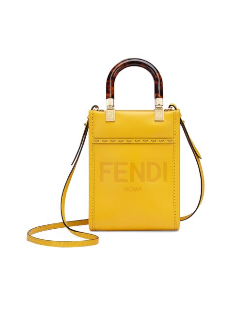 Fendi Yellow Shopper Sunshine Mini