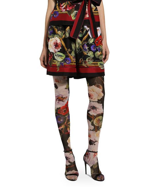 Dolce & Gabbana Red Twill Pajama Shorts