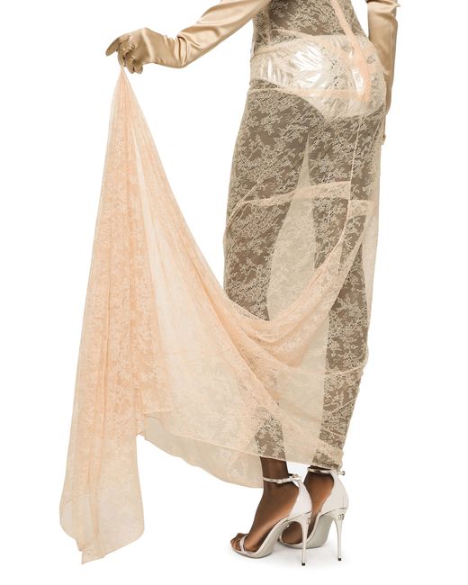 Dolce & Gabbana Natural Kim Lace Dress