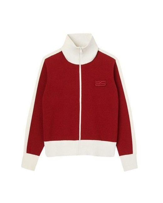 Sandro Red Two-tone Knit Cardigan for men