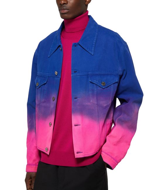 Veste courte en denim Gradient Louis Vuitton pour homme en coloris Purple