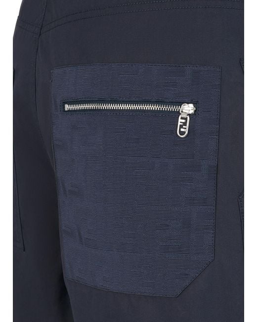 Bermuda grandes poches Fendi pour homme en coloris Blue