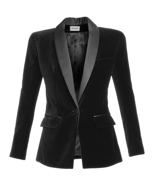 Balmain Black Single-Breasted Blazer