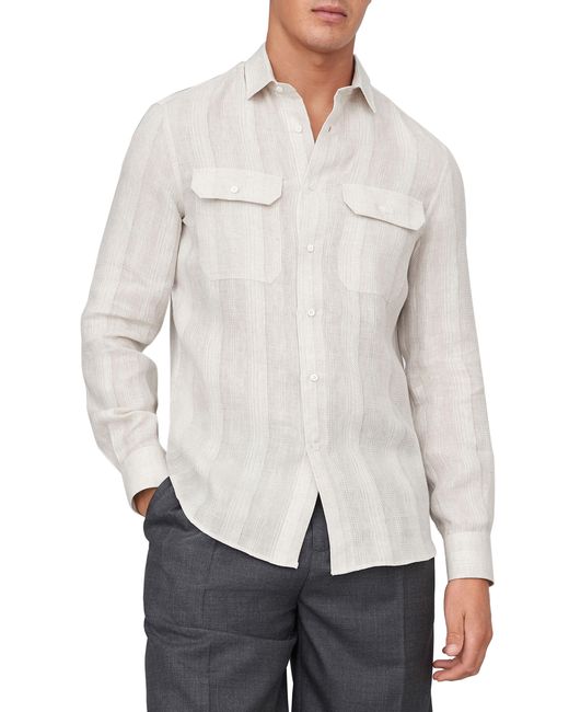 Chemise avec poches poitrine Brunello Cucinelli pour homme en coloris White