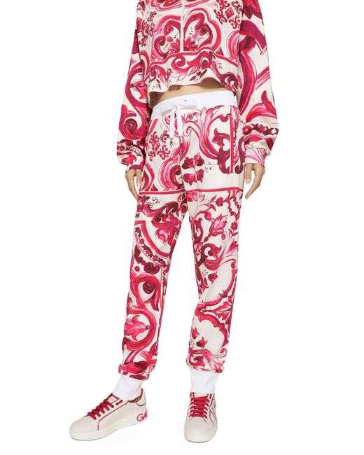 Dolce & Gabbana Red Jersey Jogging Pants