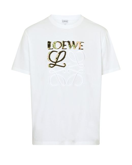 T-shirt coupe décontractée Loewe pour homme en coloris White