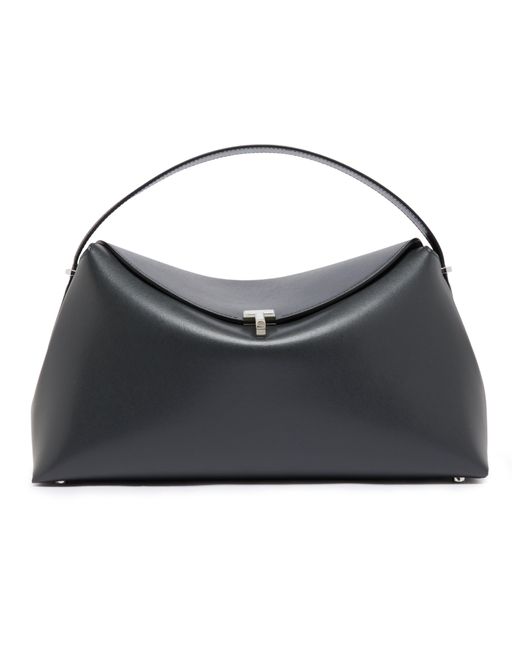 Totême  Black T-Lock Lederhandtasche
