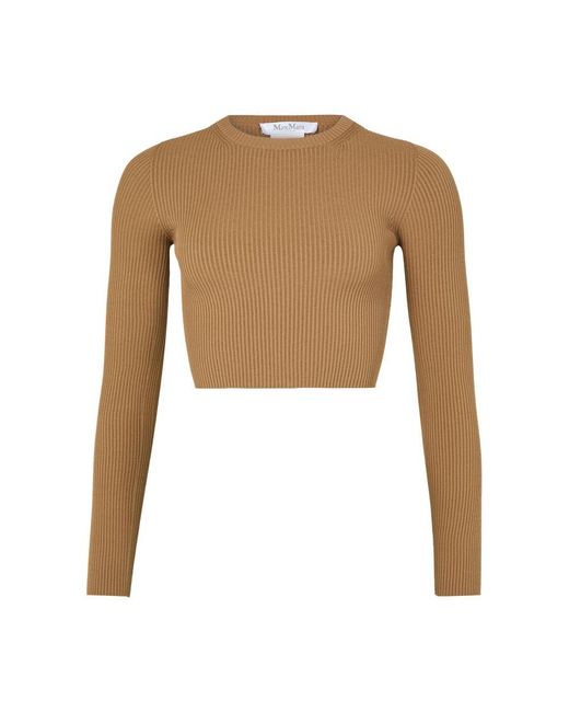 Max Mara Natural Arcella Knitted Top