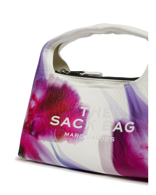 Marc Jacobs Purple The Future Floral Leather Mini Sack Bag